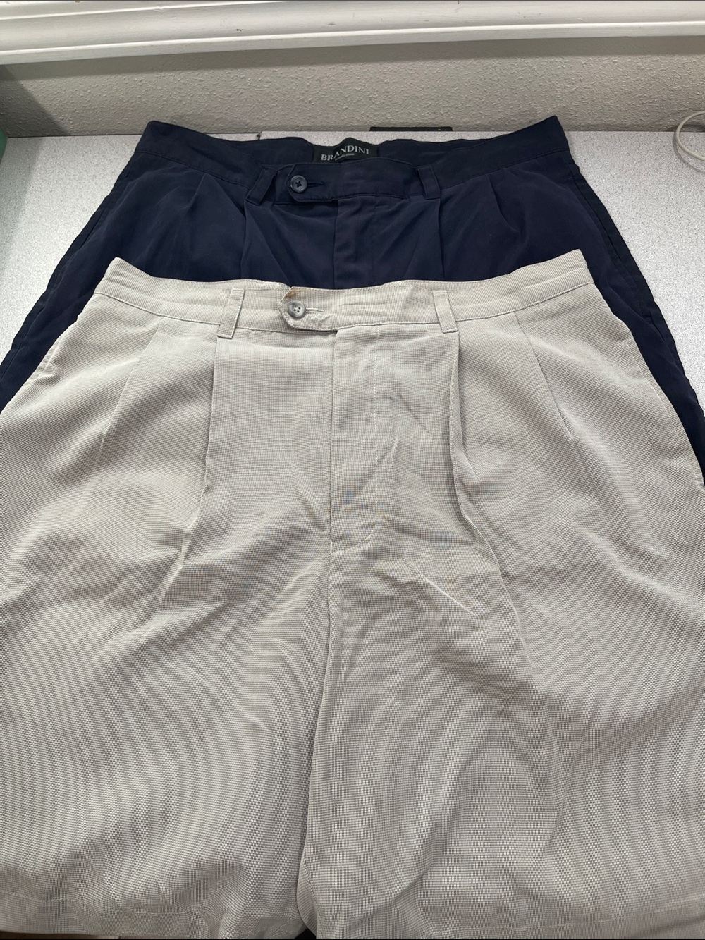 Brandini Men's Pleated Dress Shorts Size 34 Pair Of 2